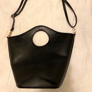 A New Day Purse- Black Bucket Bag